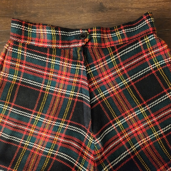 70's Maxi skirt Vintage Red & black Plaid 28" waist - Picture 5 of 8